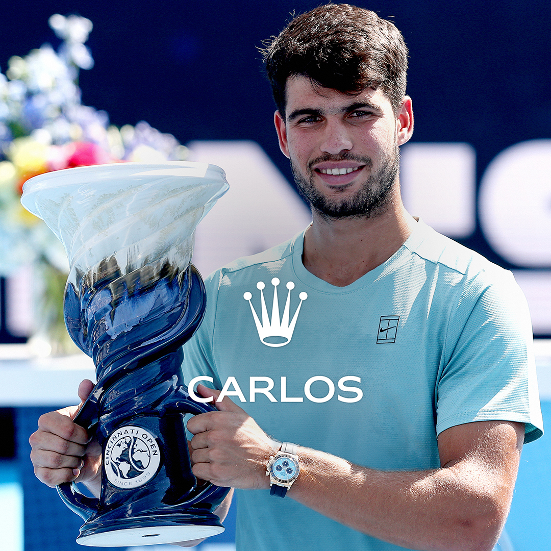 ROLEX (@rolex) on Twitter photo Congratulations <a href="/iga_swiatek/">Iga Świątek</a> and <a href="/carlosalcaraz/">Carlos Alcaraz</a> on a 1st title at the <a href="/CincyTennis/">Cincinnati Open</a>. This crown is yours. #RolexFamily #Reachforthecrown Congratulations <a href="/iga_swiatek/">Iga Świątek</a> and <a href="/carlosalcaraz/">Carlos Alcaraz</a> on a 1st title at the <a href="/CincyTennis/">Cincinnati Open</a>. This crown is yours. #RolexFamily #Reachforthecrown