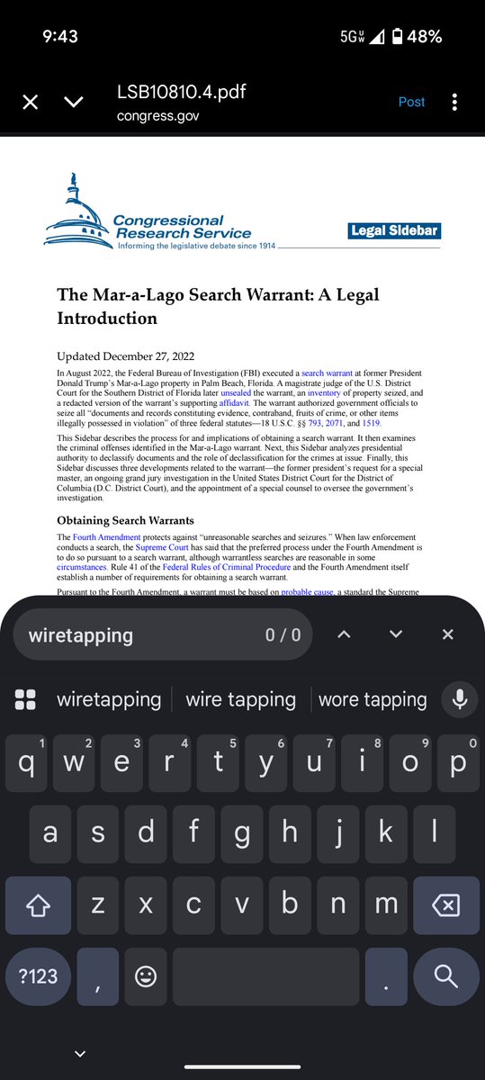 CodyMiller24's tweet photo. @hgoldman77 @billysesesh @RobSchneider Hmm no mention of wiretapping https://t.co/4yinFd6YYB