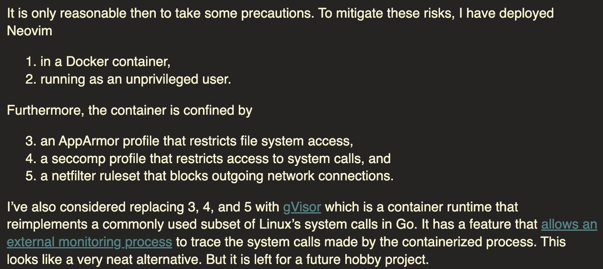a website served from Neovim buffers 😂

- cool
- useful (informs us about capabilities/gaps)
- LWN-quality tech report

(LWN=excellent)