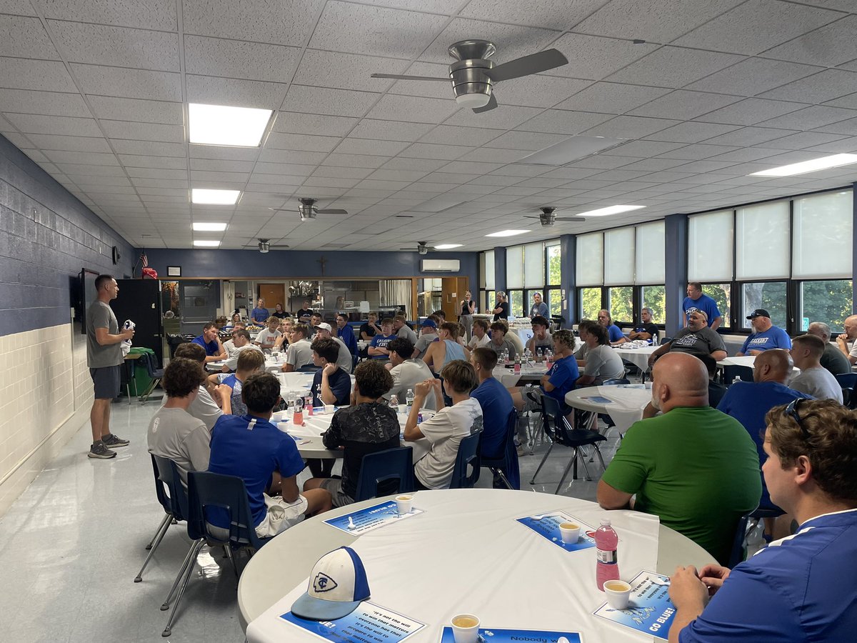 One of my favorite nights beyond the lights.  Having our seniors being spoke upon by dads/father figures in front of the team and giving them their jersey for their last first game of their senior campaign!

@calvertcatholic 

#FN5GL #sweepstakes #tmobile #family #🏈