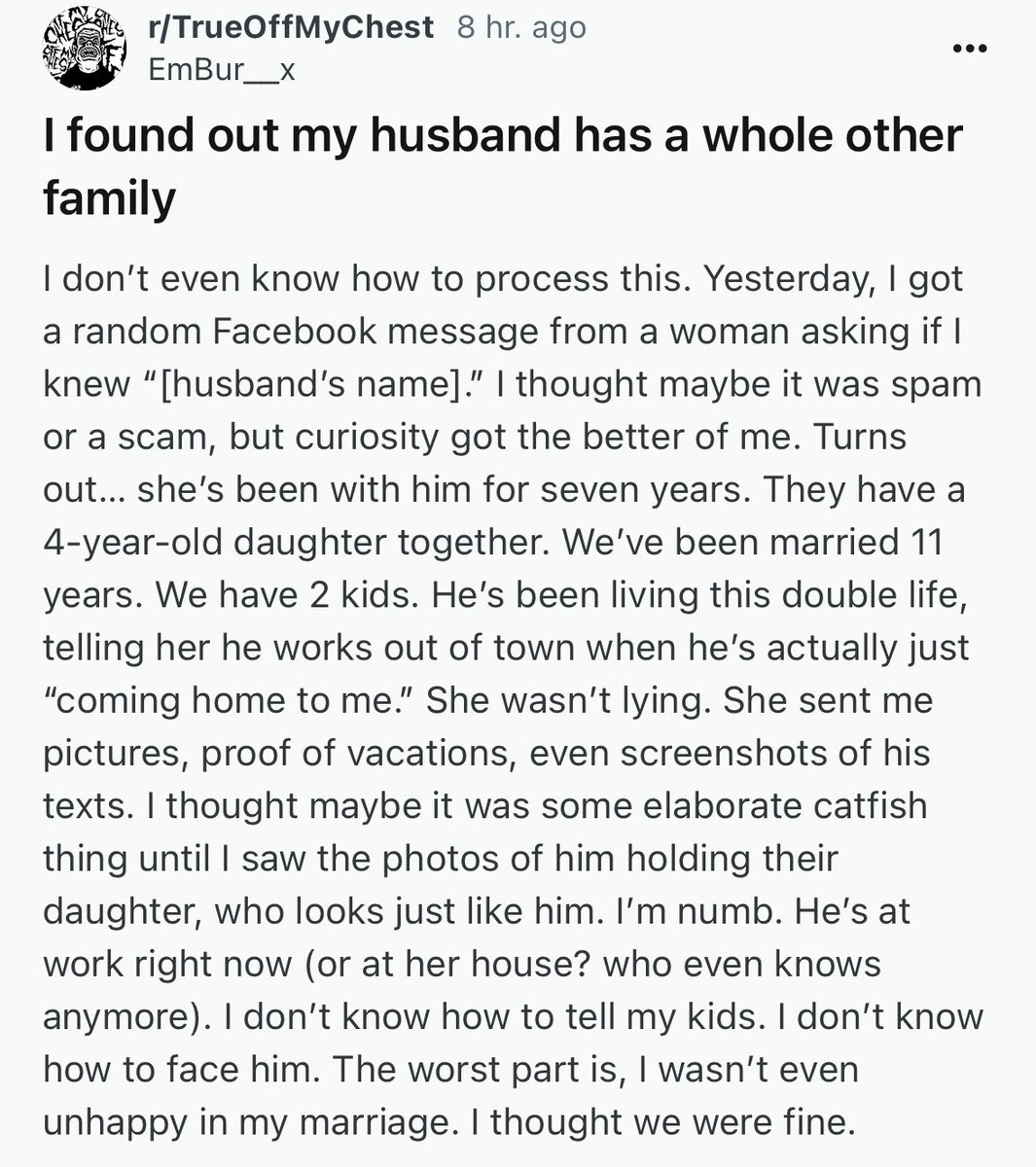Having a whole other family must feel so good