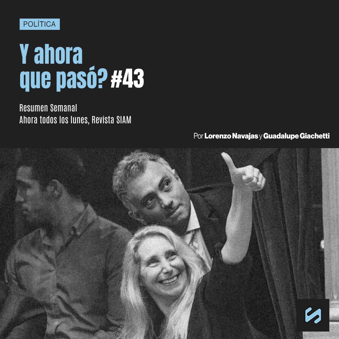 Tuvimos una semana movida, pero tras bambalinas, marcada por la negociación de todas las candidaturas nacionales para la elección de octubre

Por <a href="/Bladifiquese/">Fedaykin</a> y <a href="/guadigiachetti/">guadi🌞</a>
siamrevista.com/y-ahora-que-pa…