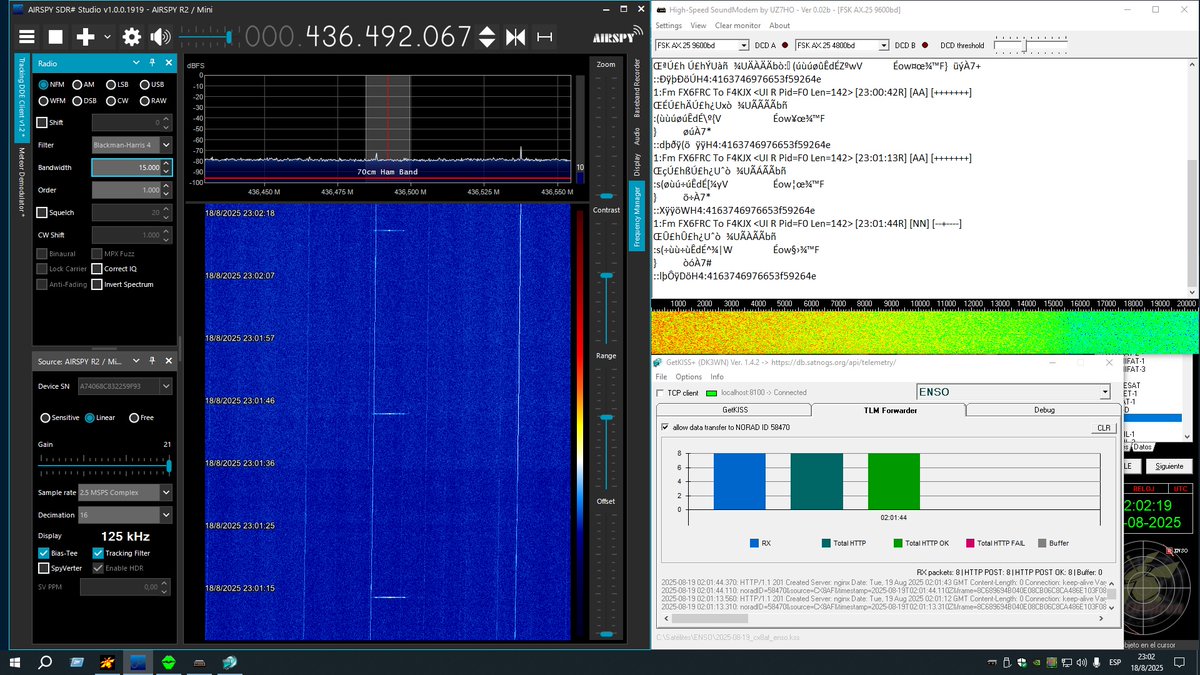 Horacio Rasetti (@cx8af) on Twitter photo Data received 8 frames satellite ENSO (ROBUSTA-1E) 19/08/2025 01:26 UTC, Orbit 9602, Upload SatNOGS.DB. <a href="/CSUM_F4KJX/">F4KJX - CSUM Hamradio</a> <a href="/enzobecamel/">Enzo Becamel (F4IAI)</a> #amsat #cubesat #cubesats Data received 8 frames satellite ENSO (ROBUSTA-1E) 19/08/2025 01:26 UTC, Orbit 9602, Upload SatNOGS.DB. <a href="/CSUM_F4KJX/">F4KJX - CSUM Hamradio</a> <a href="/enzobecamel/">Enzo Becamel (F4IAI)</a> #amsat #cubesat #cubesats