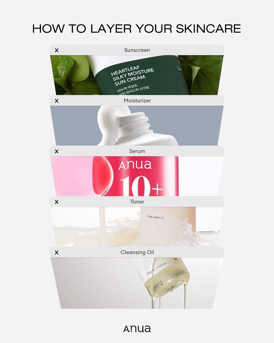 ขั้นตอนการลงสกินแคร์แบบง่ายๆ🧴

🧴HEARTLEAF PORE CONTROL CLEANSING OIL
🫧RICE 70 GLOW MILKY TONER
🍎NIACINAMIDE 10 TXA 3 SERUM 
💧3 CERAMIDE PANTHENOL MOISTURE BARRIER CREAM
☀️HEARTLEAF SILKY MOISTURE SUN CREAM SPF50+ PA++++

#anua #anuathailand