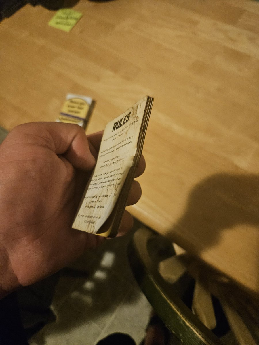 Is it Garbage that I left my <a href="/AreYouGarbage/">Are You Garbage? Comedy Podcast</a> cards in spilled wine and now it weighs about a pound and couldn't be bent if you tried? <a href="/KevinRyanComedy/">Kevin Ryan</a> <a href="/HFoleyComedy/">H. Foley</a>