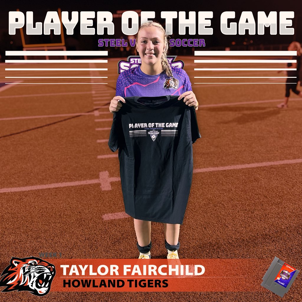 steelvalleySVS's tweet photo. Congratulations to Taylor Fairchild of Howland for winning this week’s SVS Player of the Game! #steelvalleysvs #ohio #highschool #soccer #ohsaa #ossca #trumbull #mahoning #columbiana #youngstown #howland ⚽️ https://t.co/XelnXtSzuz
