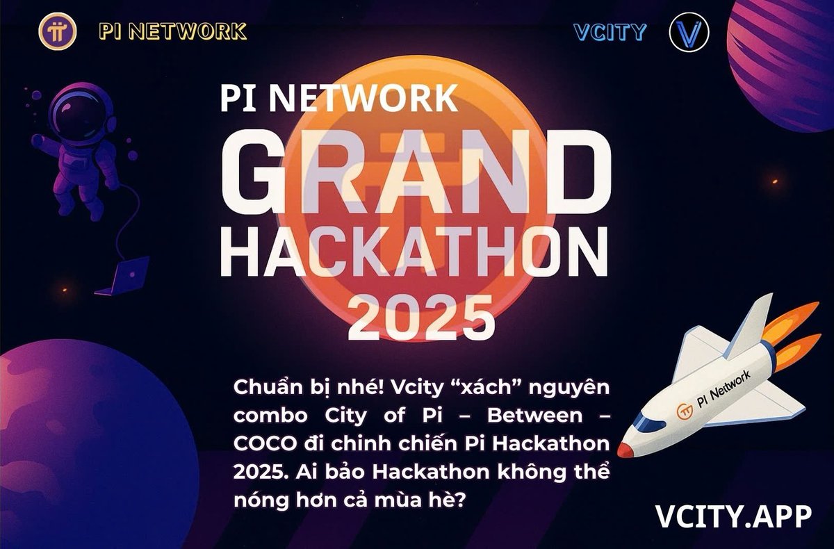 🕋 Vcity sẽ chính thức góp mặt trong Cuộc thi Pi Hackathon 2025 với 3 ứng dụng Nổi Bật Trong 12 Hệ Sinh Thái 

✨ City of Pi 
✨ Between 
✨ V-Coco

👉 Hãy cùng đồng hành và ủng hộ Vcity tại Pi Hackathon 2025!

#Vcity #PiHackathon2025 #CityOfPi #Between #VCoco