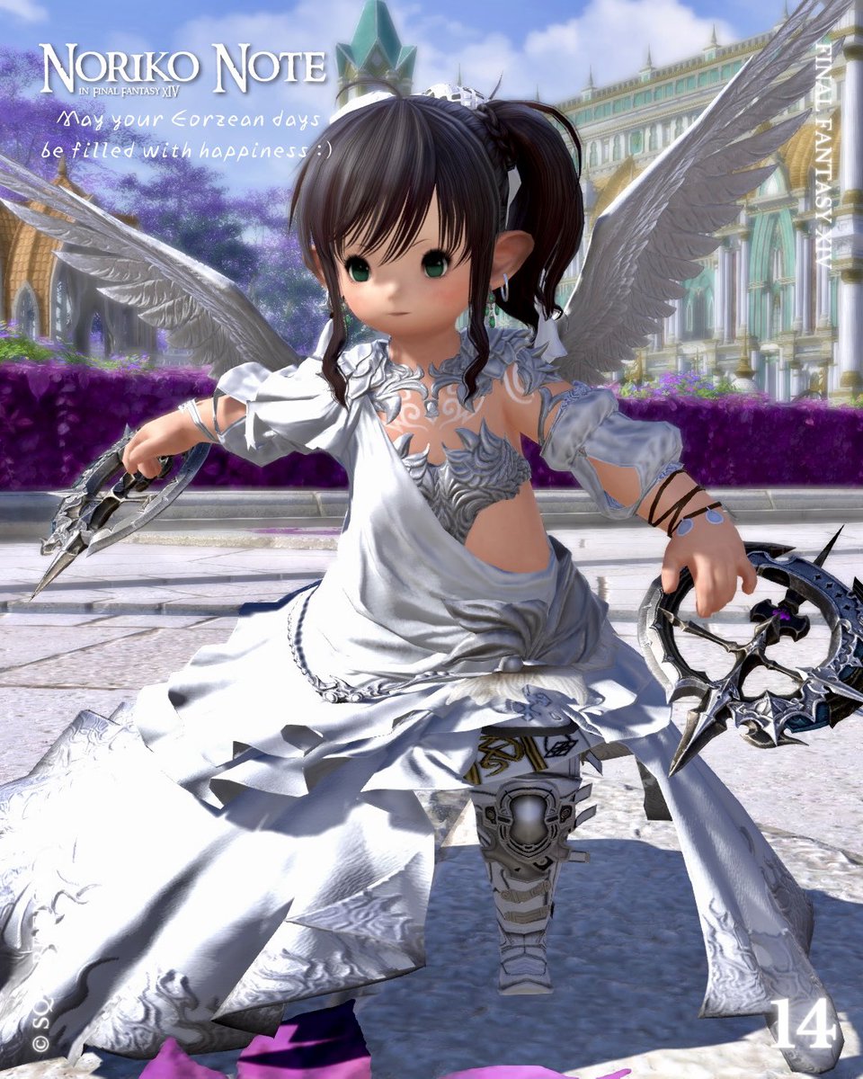 敏腕美容師さんにメイクとか眉とか少しいじってもらったんだけど……✂️

変わったと言われれば変わったような、何も変わらないような…… う、うん、いや、変わった（はず）✨ｷﾘｯ

#ノリコノート #FFXIV #FF14