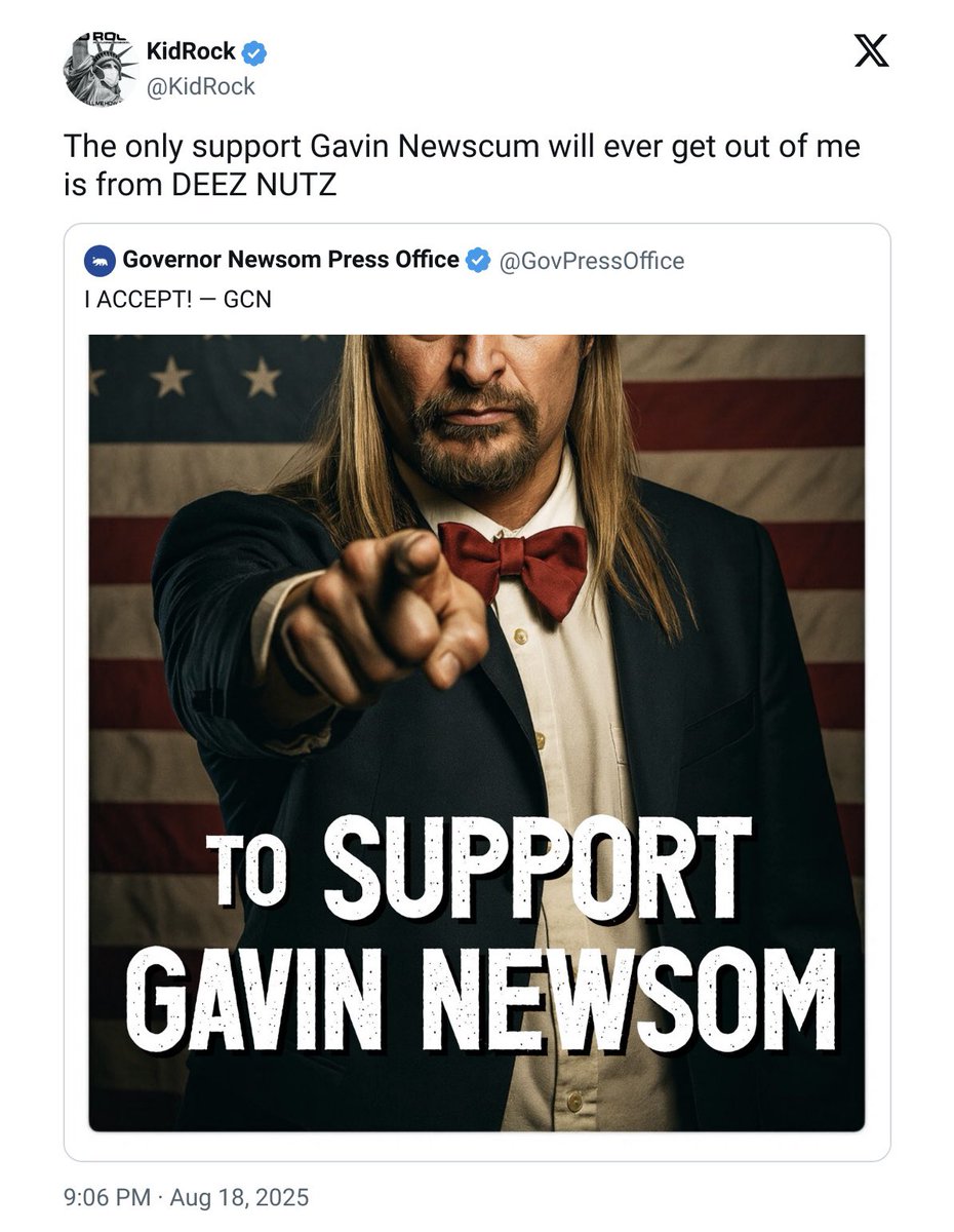 HAHAHA: Kid Rock actually fell for it. These MAGA fans just can’t see the irony. The joke goes over their heads every single time.