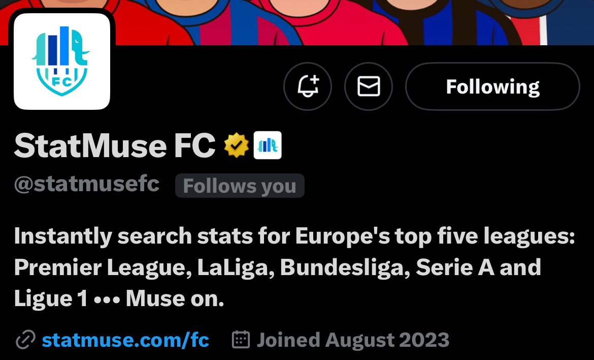 MuseKounde's tweet photo. I’ve just been followed by @statmuse and @statmusefc. Very grateful for that and I will keep going. I want to thank @Barca_Muse for having me introduced into the StatMuse world.
Seeking for more 🔥 https://t.co/Uk0vvvTe0P