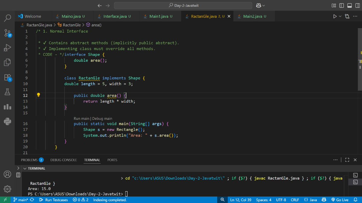 Bhanu_Codes_404's tweet image. Day 18 of #365DaysOfCode & #100DaysofJava 🚀
Today's topic 👇
Types of Interface in Java :
✔️ Normal Interface
✔️ Functional Interface
✔️ Marker Interface
#letsconnect
#BuildInPublic
#LearnToCode
#TechTwitter
#Java
#DevCommunity
#JavaLearner