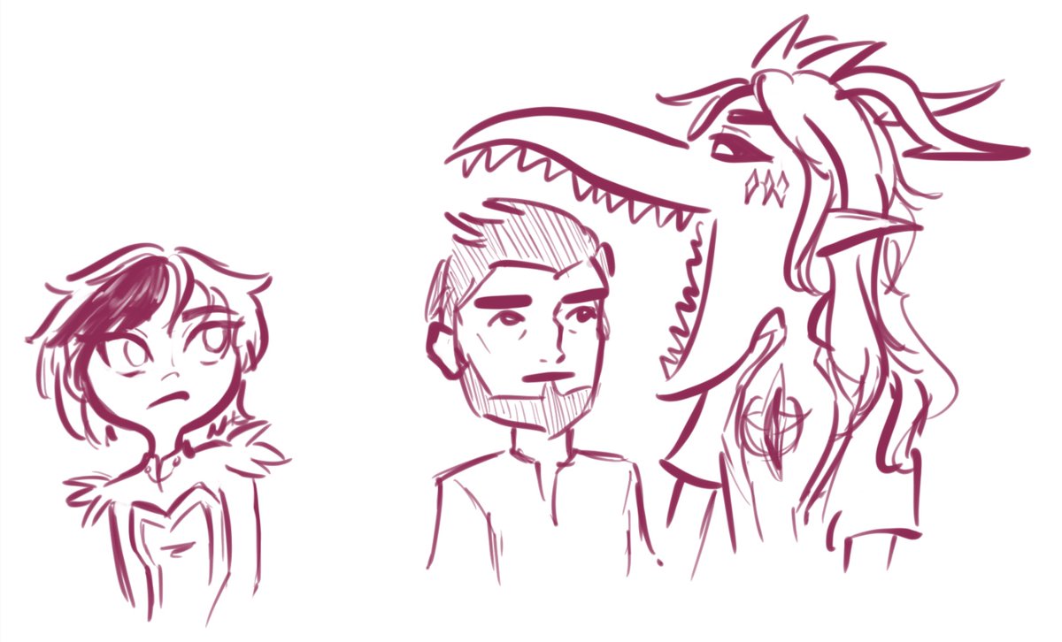 aaravosdoodles's tweet image. She's (rightfully) concerned ☹️

I'm doing some style exploration with this one and just trying to get myself to doodle more bc ✨art block✨ has been kicking my butt recently lol - 🦜