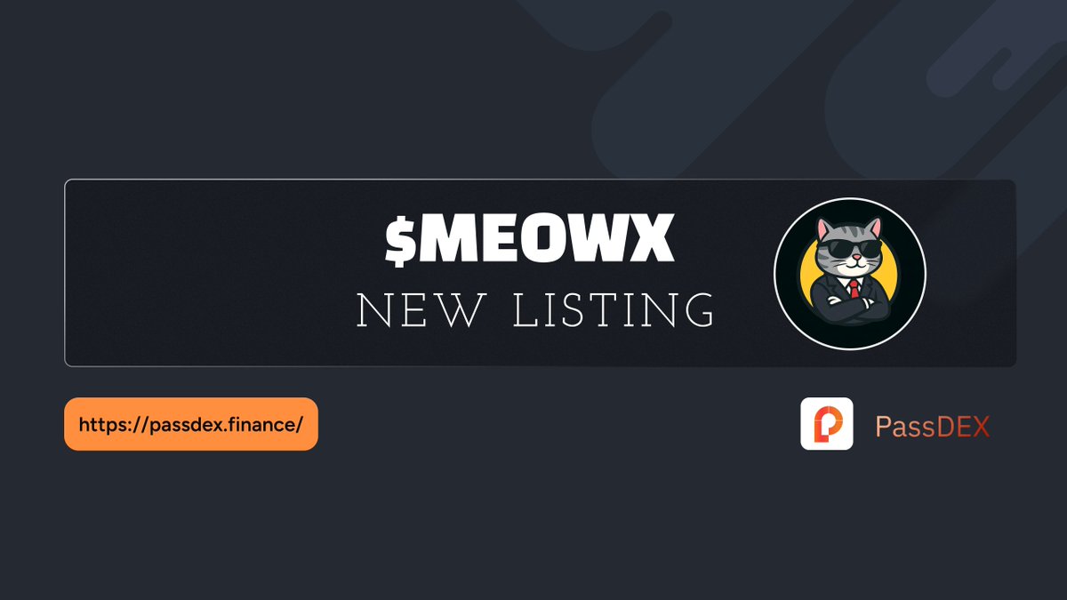 PassDEX Finance | MultiChain Dexes (@passdex) on Twitter photo 🚨 $MEOX just dropped on <a href="/PassDEX/">PassDEX Finance | MultiChain Dexes</a>
🐾 Ticker: $MeowX
📜 Contract: 0xdB18be5580d6f64e54e0Dc0cb37e819c7436c1E7
🔗 Trade now: passdex.finance/?chain=xlayer
💧 LP: 90% Supply + 100 $OKB
🔥 LP is PERMA-BURNED
XLayer degens, it’s time to send $MEOX to the moon 🌙
#Xlayer $OKB #PassDEX 🚨 $MEOX just dropped on <a href="/PassDEX/">PassDEX Finance | MultiChain Dexes</a>
🐾 Ticker: $MeowX
📜 Contract: 0xdB18be5580d6f64e54e0Dc0cb37e819c7436c1E7
🔗 Trade now: passdex.finance/?chain=xlayer
💧 LP: 90% Supply + 100 $OKB
🔥 LP is PERMA-BURNED
XLayer degens, it’s time to send $MEOX to the moon 🌙
#Xlayer $OKB #PassDEX