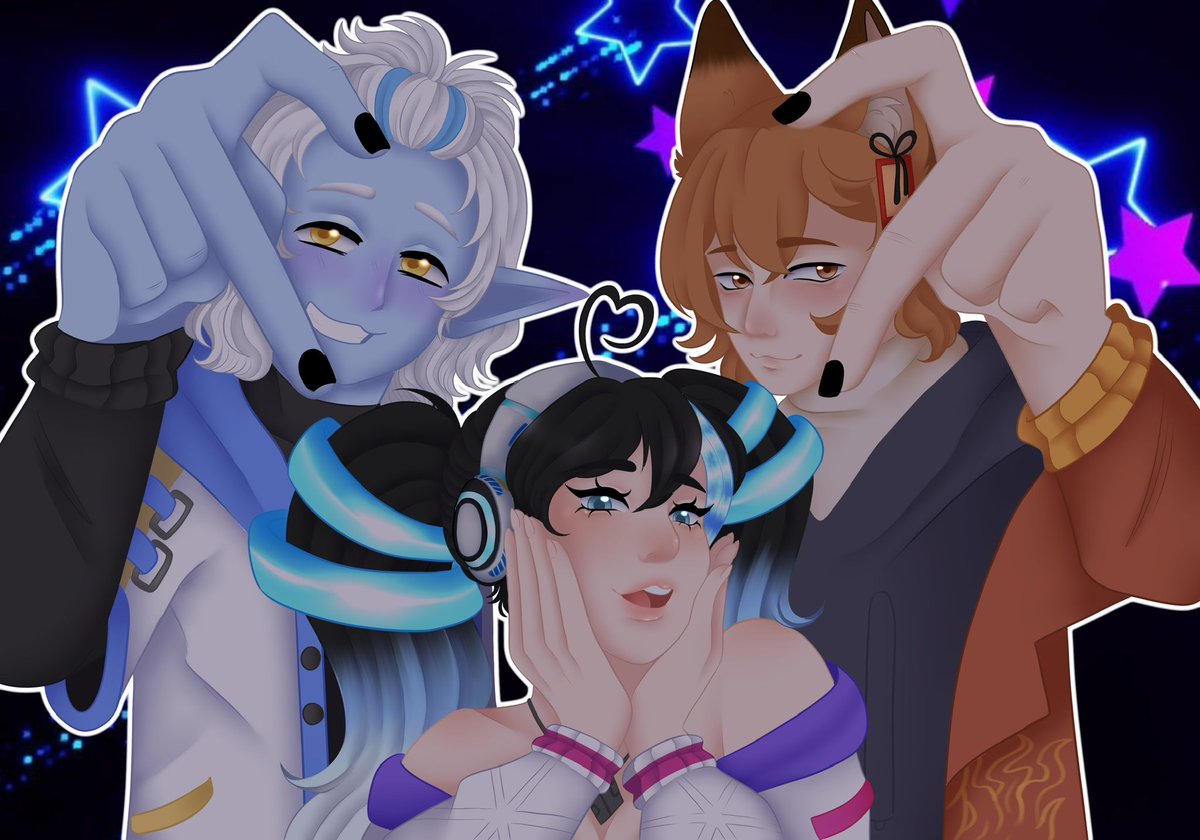 Drake_F1R3 (@the_drake_f1r3) on Twitter photo When the throuple just hits!!!
Me and two amazing friends <a href="/RenVulpis/">Ren Vulpis</a> and <a href="/pandemosvtuber/">PANDEM0S👾VTuber Talk Show Host</a>!!!
Art by the amazing <a href="/Vampz_vt/">˖ ☾ Vampz ☽ ˖</a> When the throuple just hits!!!
Me and two amazing friends <a href="/RenVulpis/">Ren Vulpis</a> and <a href="/pandemosvtuber/">PANDEM0S👾VTuber Talk Show Host</a>!!!
Art by the amazing <a href="/Vampz_vt/">˖ ☾ Vampz ☽ ˖</a>