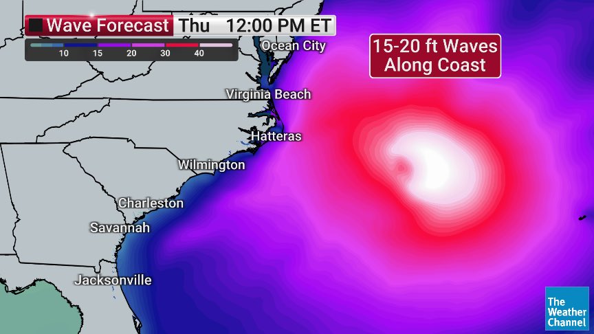 Jen Carfagno (@jencarfagno) on Twitter photo Hurricane Erin will track in between the US East coast and Bermuda. But it is “unusually large” - and its big ocean footprint will drive up the waves on the east coast. I’ll be live <a href="/AMHQ/">America’s Morning Headquarters</a> and on <a href="/wxunfiltered/">Weather Unfiltered</a> Tuesday from the Outer Banks, NC. Hurricane Erin will track in between the US East coast and Bermuda. But it is “unusually large” - and its big ocean footprint will drive up the waves on the east coast. I’ll be live <a href="/AMHQ/">America’s Morning Headquarters</a> and on <a href="/wxunfiltered/">Weather Unfiltered</a> Tuesday from the Outer Banks, NC.