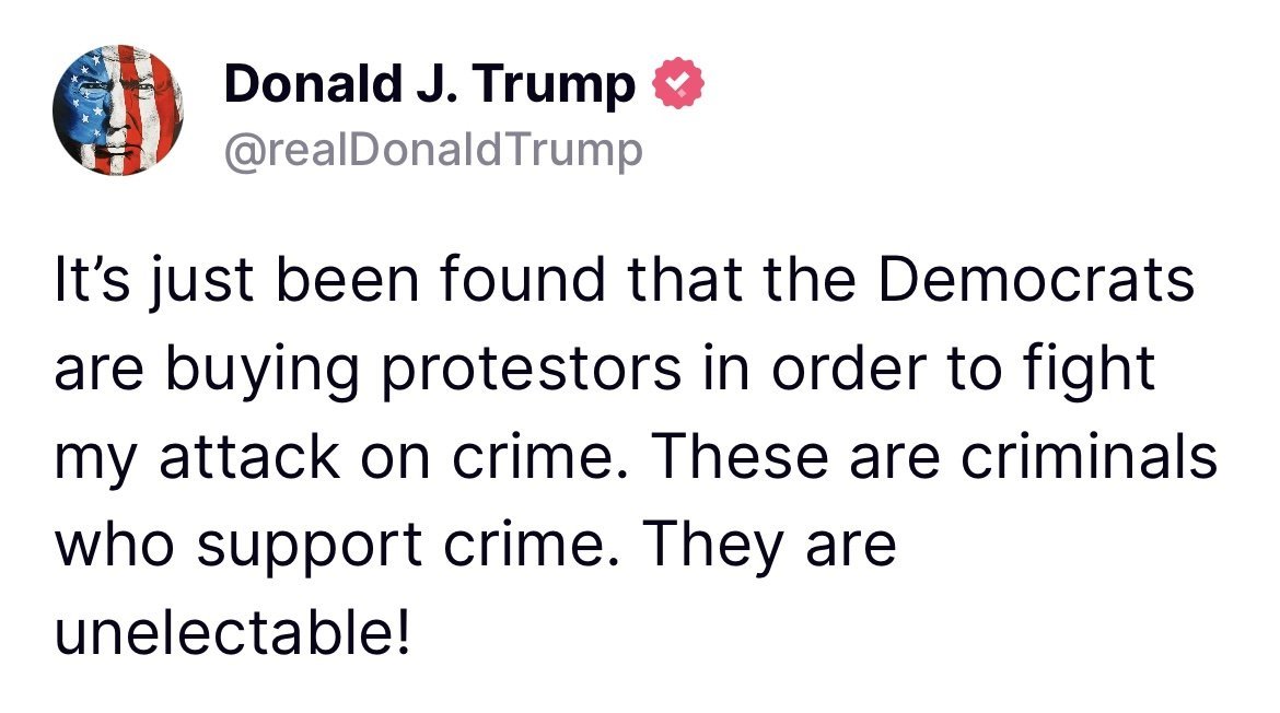 Thank you to president Trump for highlighting paid protesting. I've done my best to shine a light on it and this is really meaningful to see!