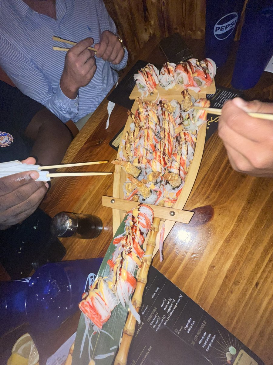 All you can eat sushi?… shouldn’t have told us that #bigback