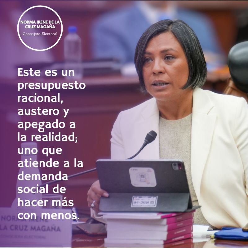 Norma Irene De La Cruz Magaña (@normairened) on Twitter photo Después de una amplia revisión y reflexión institucional, hoy aprobamos el anteproyecto de Presupuesto 2026 del <a href="/INEMexico/">@INEMexico</a> el cual se caracteriza por ser racional, austero y apegado a la realidad, garantizando los recursos para cumplir nuestro mandato constitucional con autonomía Después de una amplia revisión y reflexión institucional, hoy aprobamos el anteproyecto de Presupuesto 2026 del <a href="/INEMexico/">@INEMexico</a> el cual se caracteriza por ser racional, austero y apegado a la realidad, garantizando los recursos para cumplir nuestro mandato constitucional con autonomía