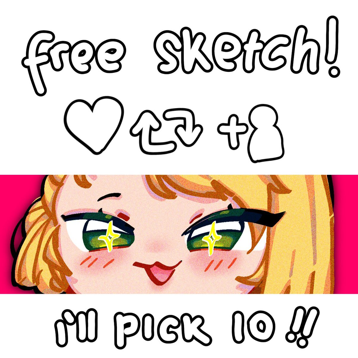 10 FREE SKETCH 💥
like repost follow and drop your ocs 😋
goodluck 💥 new moots welcomed! 
#artmoots