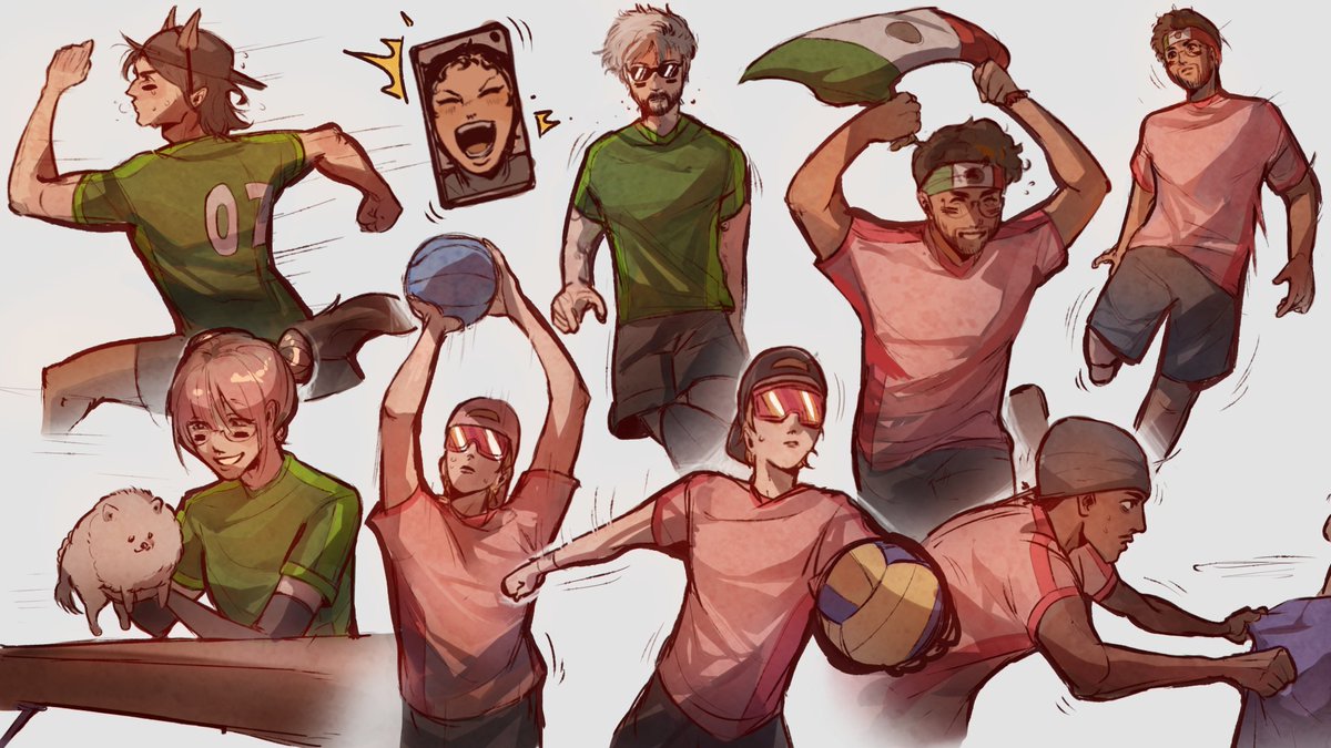 _BEAnube's tweet photo. Wanted to draw my favorite moments from my two favorite teams 🩷💚

#StreamerGames https://t.co/GVjyLAgYvz