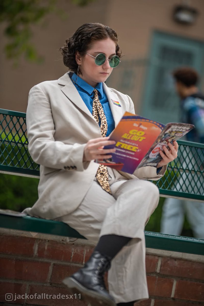 sapphicaptain's tweet photo. happy #butchappreciation day i never take pics of myself so here’s me as nanami at qcon 2025 https://t.co/kj5F5GszGF