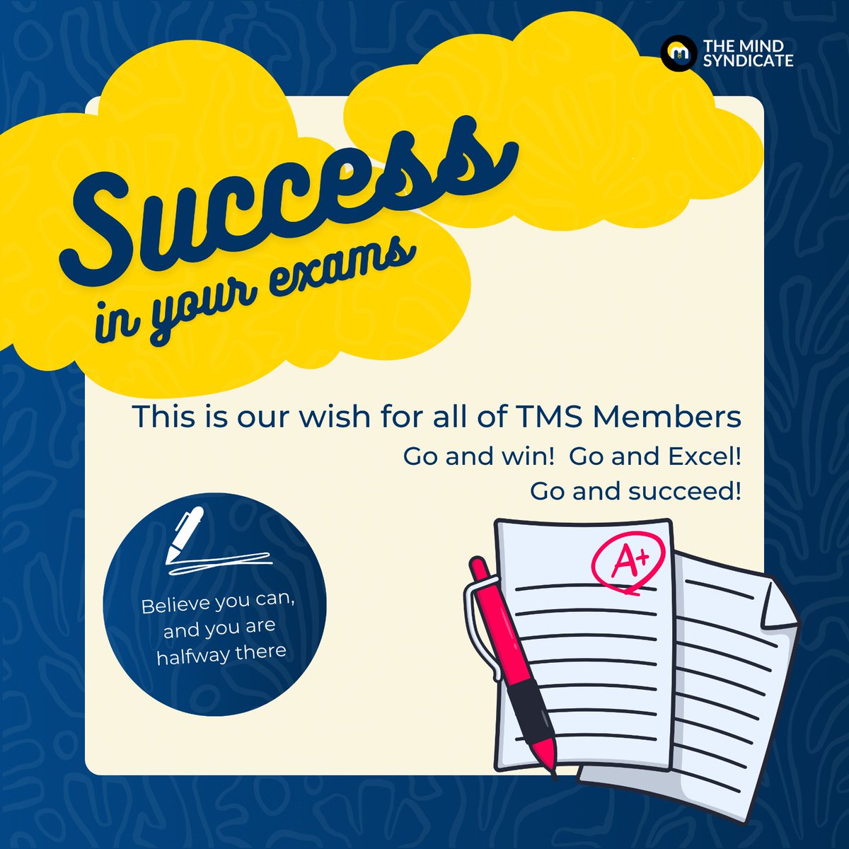 tmsunilag's tweet photo. Wishing all TMS Members the very best in your exams! Go, win, excel, and succeed! 💯📚 
#ExamSuccess #TMSScholars https://t.co/WisX0RjTFZ