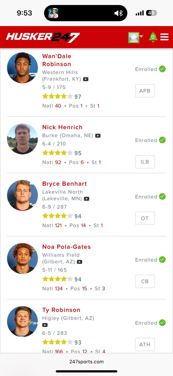 Which of these elite Nebraska recruits are your personal favorite, I personally like Turner Corcoran (top 6 offensive tackle) for letting Max Llewellyn skull fuck him and strip sack Raiola