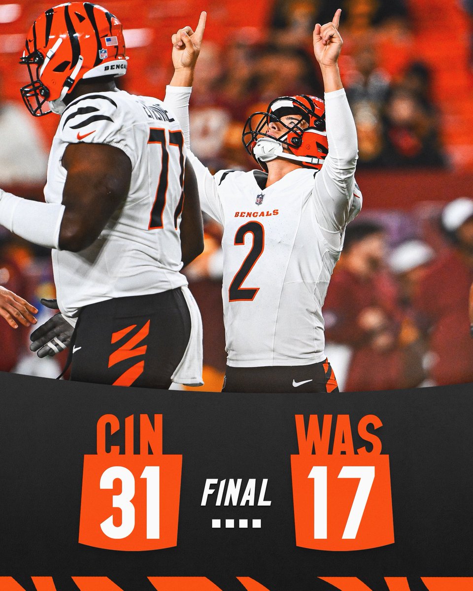 Bengals's tweet photo. Preseason wins still hit. https://t.co/Zk8uknZcdV