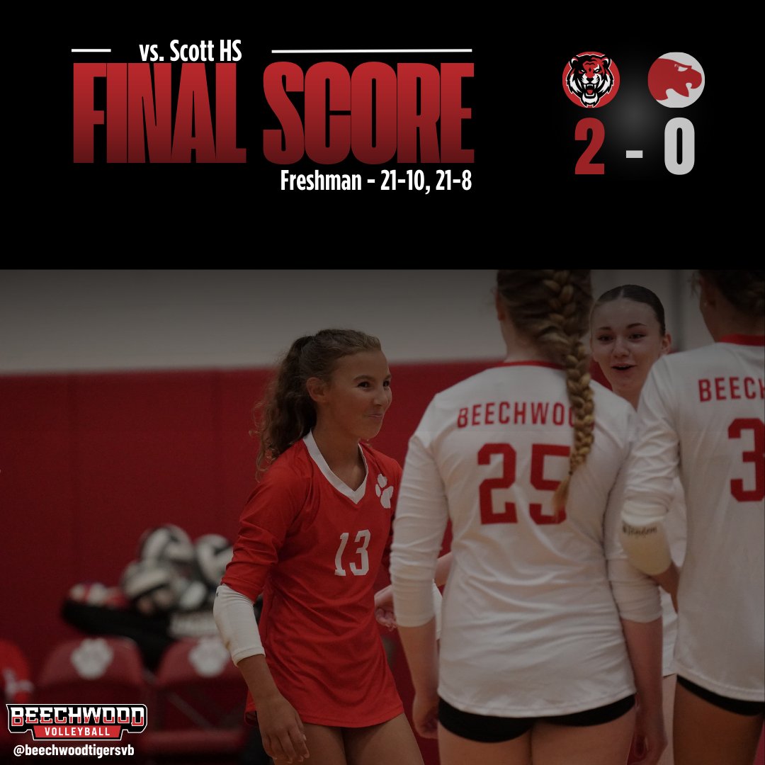 BeechwoodVB's tweet image. ๐งนFreshman and JV kicked off the straight program sweep tonight against Scott! ๐๐ช It's going to be a fun season! #letsgotigers #programsweep
