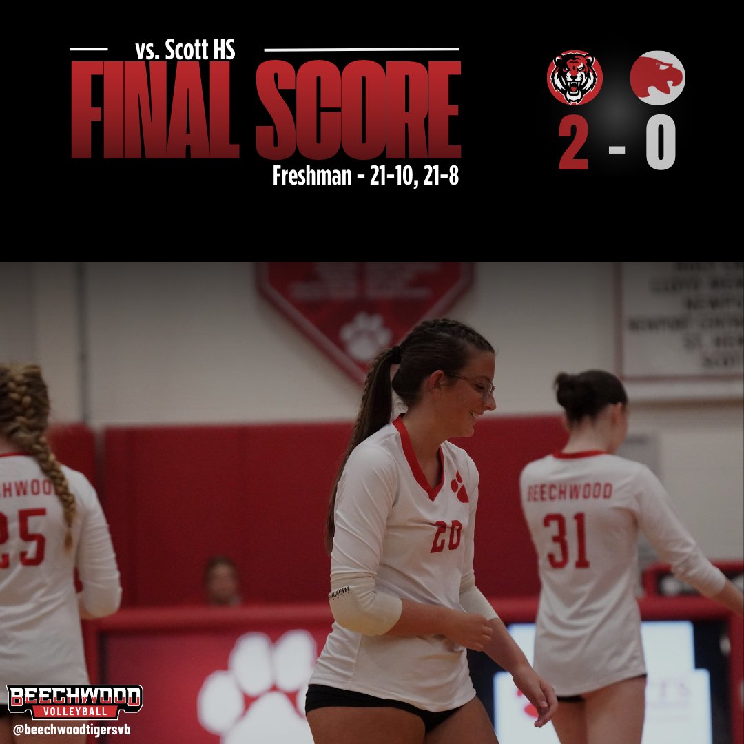 BeechwoodVB's tweet image. ๐งนFreshman and JV kicked off the straight program sweep tonight against Scott! ๐๐ช It's going to be a fun season! #letsgotigers #programsweep