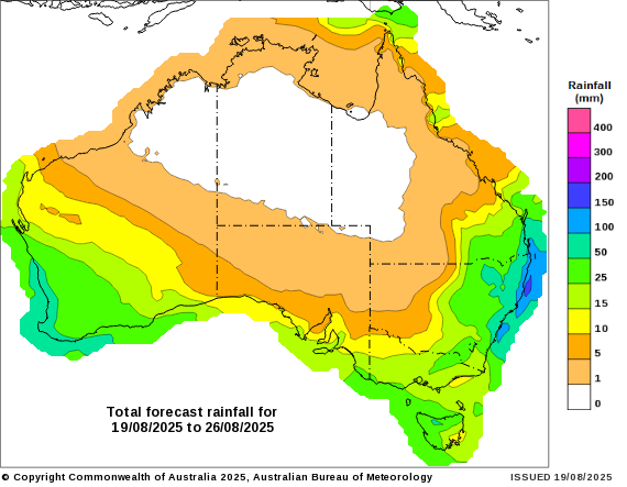 BOM 8 day forecast.