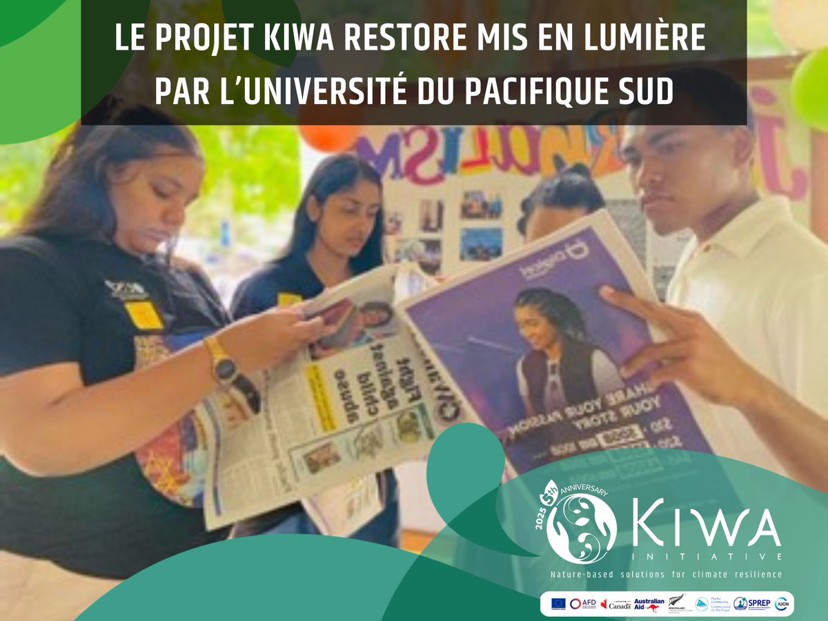 Le projet régional Kiwa RESTORE à l’honneur dans #Wansolwara, le journal de l’Université du Pacifique Sud📰
Une belle initiative afin d'échanger avec les futurs journalistes du Pacifique autour du climat.
kiwainitiative.org 🇫🇷🇪🇺🇦🇺🇨🇦🇳🇿
#ConservationInternational #SFN