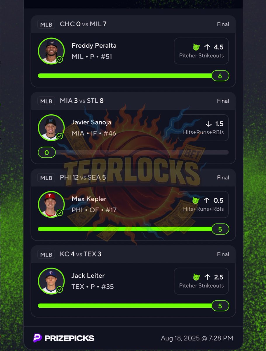 Terrlocks's tweet image. BANG ✅✅✅✅

Join my discord for 🆓 

Whop.com/Terrlocks

📊🔬🧠 Ran the data on @propsbotai 
Code “TERRLOCKS” gets you 7-day trial try it 🔗 link.propsbot.ai/1wvKAWQbmRb 

#slips #xgaming #prizepicks