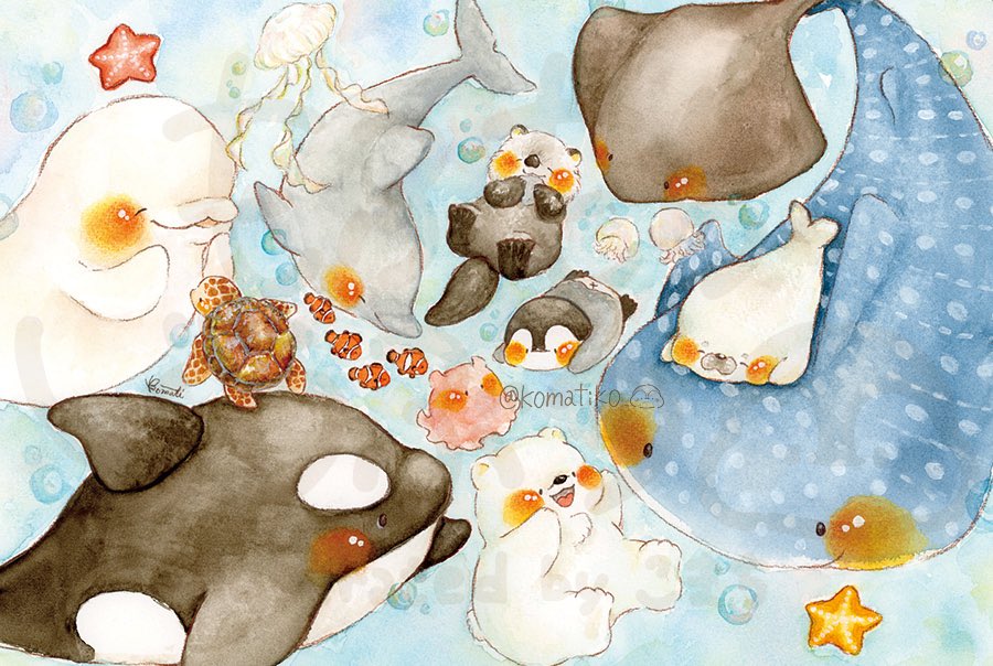 可愛いもふもち動物のイラスト画 額縁付き こまち 🎨もふもちどうぶつ🐧 (@komatiko_) / X