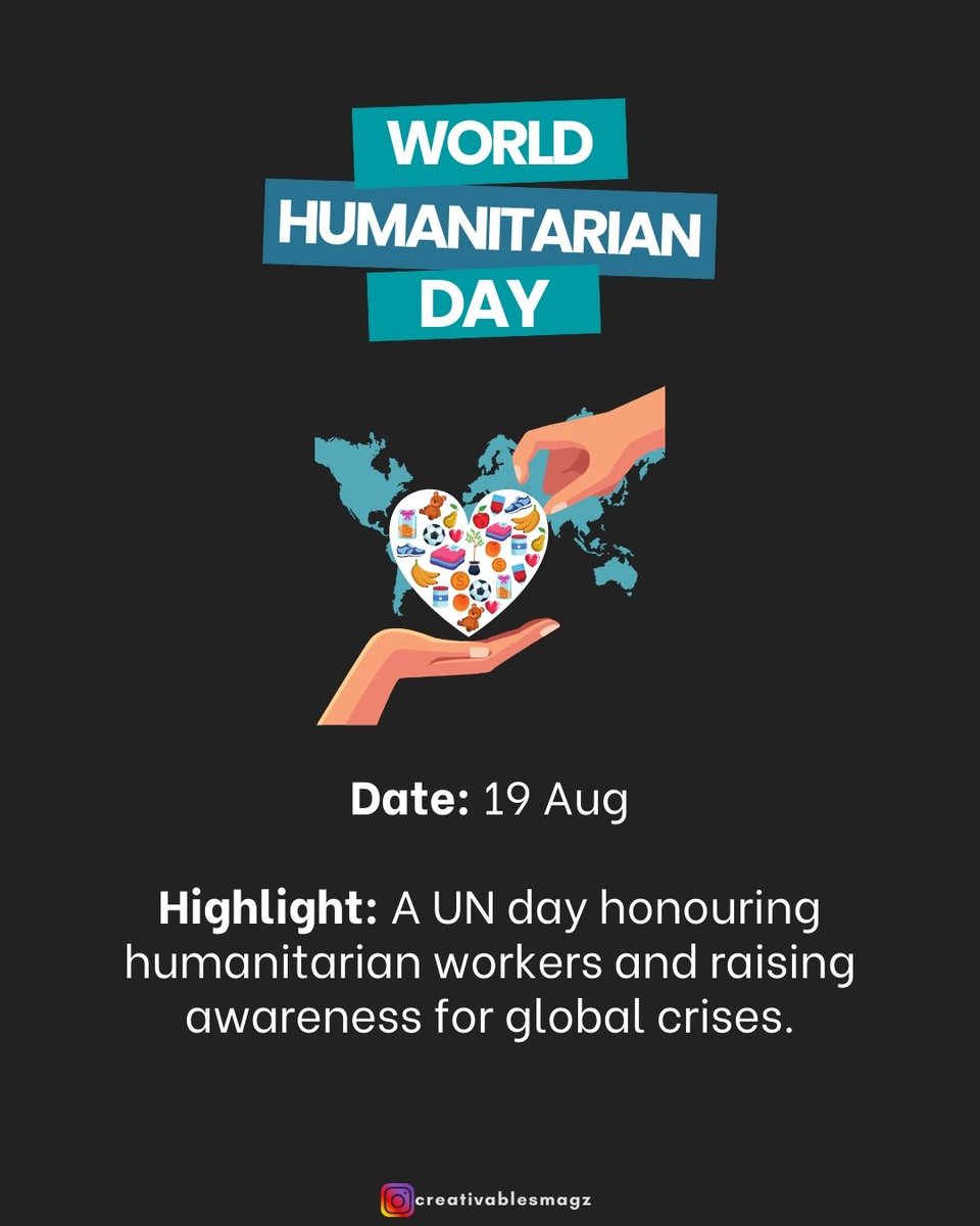 creativables's tweet photo. #WorldHumanitarianDay Whether through writing, photography, or any form of art, your creations can carry humanitarian spirit into the world.  Share your creations and tag them with #creativablesaug for a chance to be featured in our next issue. https://t.co/bop89oaSl3