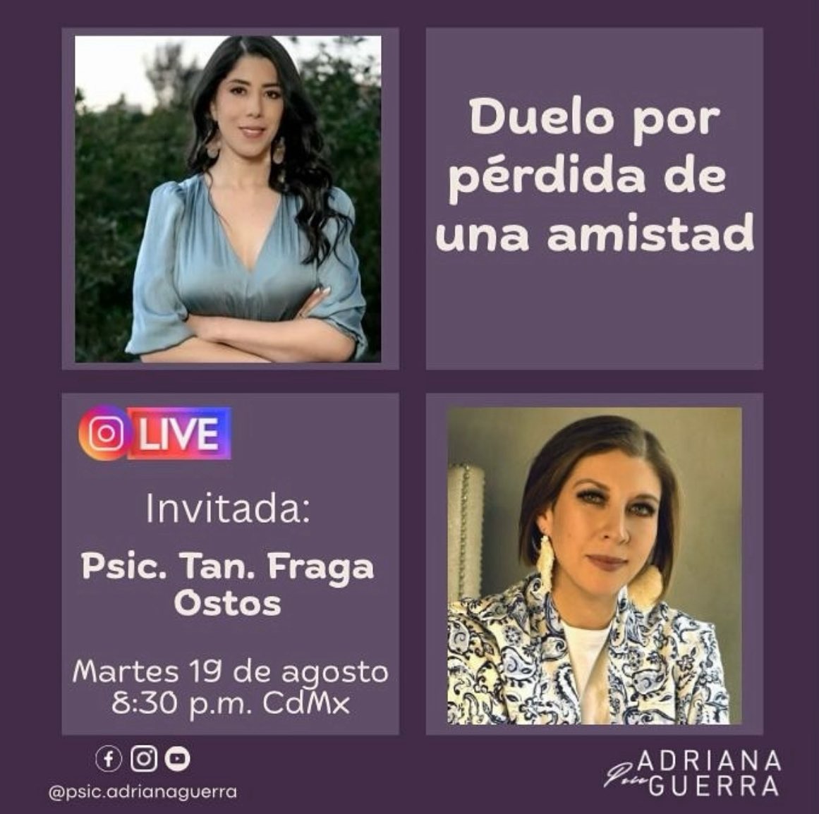 ¡Acompáñanos a compartir información y experiencias! Mañana 8:30pm hora CDMX 🇲🇽