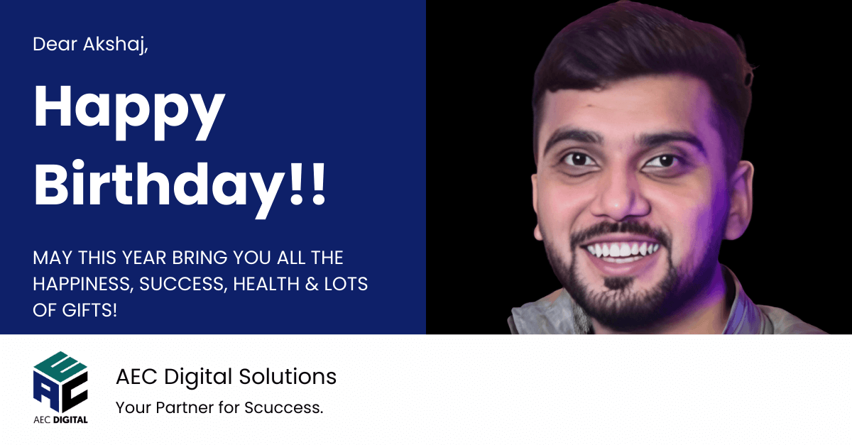AEC_Digital_Sol's tweet photo. 🎉 Happy Birthday, Akshaj! 🥳

Your dedication &amp; talent make AEC Digital Solutions stronger every day. Wishing you success, health &amp; happiness ahead! 🎂🎈

#TeamAEC #BirthdayCelebration #AECDigitalSolutions https://t.co/wTXiJshrlO