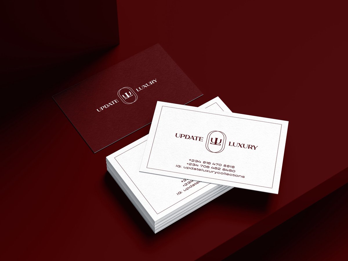 DesignTech_0's tweet image. We had the pleasure of designing for Update Luxury Collection and he absolutely loved it. The project included a sleek logo, a complementary card design, and a custom bag design, all crafted to reflect the brand’s premium identity. Clean, elegant, and made with intention. 🤝