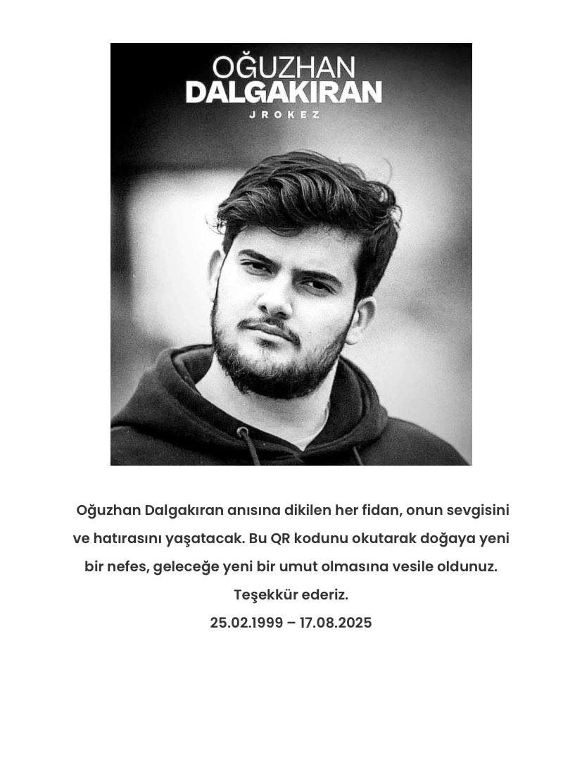 Yaka fotoğraflarının arkasındaki QR’ı okutarak Jrokez adına doğaya nefes olabilirsiniz.

25.02.1999 - 17.08.2025 ❤️