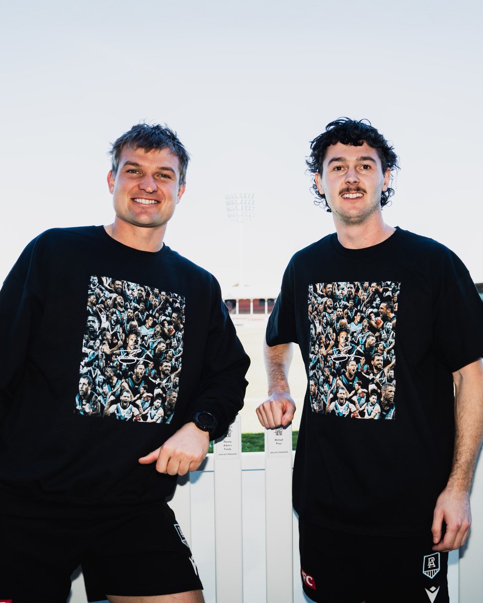 PAFC's tweet photo. Exclusive Boaky merch is out now 🩵

Available in-store at the Port Store, @TheAdelaideOval on Friday night and online 🔗 https://t.co/Y5LT6DWWkN https://t.co/WpXr9ti0sB