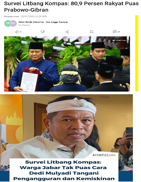 1) Gubernur konten perlu belajar  dari Pra-Gib, tips-trik dapat rating bagus di Litbang Kompas, atau 2) Crew survey Litbang Kompas tau persis waktu yang tepat menghindari lakban.
