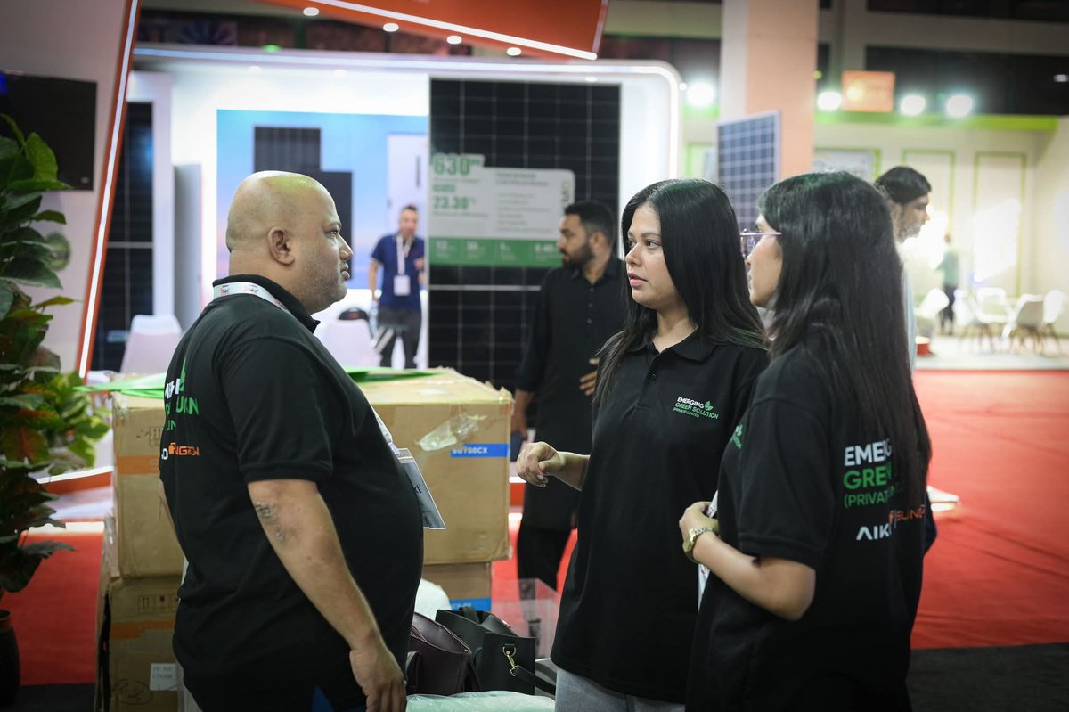 Emerging Green marked a strong start at Day 1 of Solar Pakistan 2025 — engaging with industry leaders, exploring partnerships, and presenting innovative solar and inverter technologies for a sustainable future.