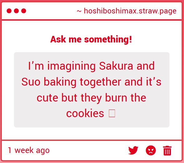sakura would try to eat them... 