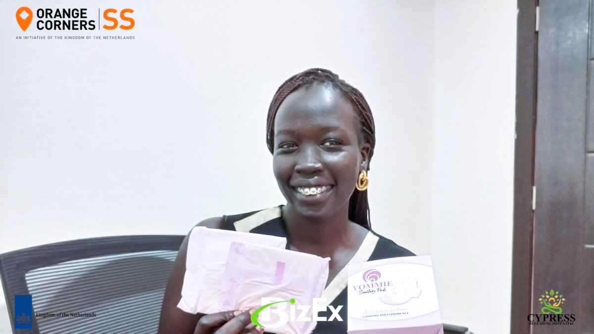Orange Corners South Sudan (@orangecornersss) on Twitter photo Meet Orange Corners alum Ajah Jennifer Mayen, founder of Yommie Co. Ltd! She empowers women & girls in with affordable, eco-friendly menstrual products ending stigma & improving health. 
Facebook: facebook.com/profile.php?id…
#OrangeCornersSS #OCAlumni Meet Orange Corners alum Ajah Jennifer Mayen, founder of Yommie Co. Ltd! She empowers women & girls in with affordable, eco-friendly menstrual products ending stigma & improving health. 
Facebook: facebook.com/profile.php?id…
#OrangeCornersSS #OCAlumni