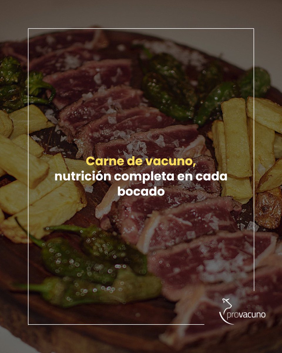 🥩 ¿Buscas un alimento completo? La #CarneDeVacuno es rica en proteínas de alto valor biológico, vitaminas del grupo B (especialmente B12), y minerales como hierro, zinc y magnesio.

✅ Perfecta para todas las edades, estilos de vida y objetivos nutricionales.

#VacunoDeCarne