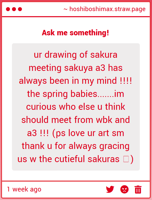 AKIGUMI, COULD HONESTLY GET ALONG with everyone in fuurin i think.. but also honestly.. thinking about it.. a3 and awindbreaker have alot in common aside from everyone associated with flowers and seasons...