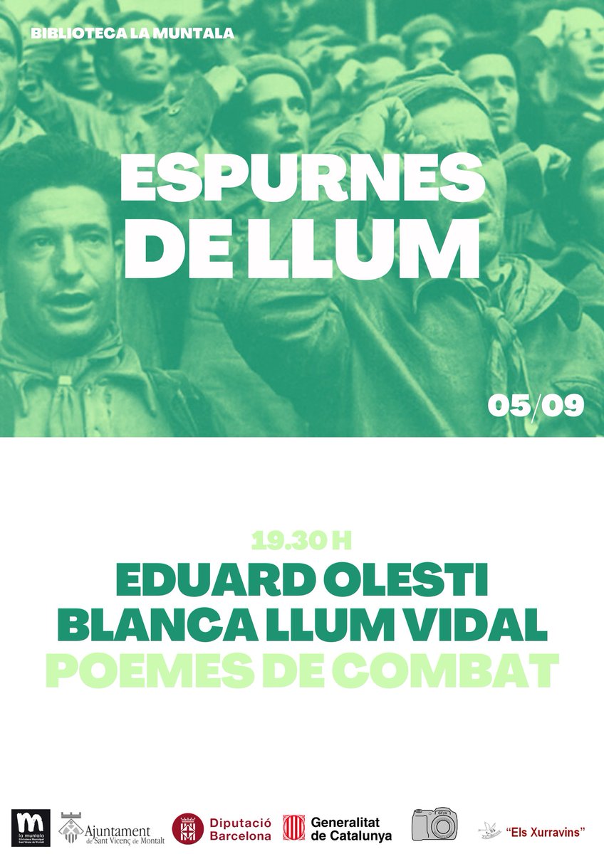 La Muntala (@bibliolamuntala) on Twitter photo Que ho sabeu que el dia 5 de setembre fem un tros de recital amb la <a href="/BlancaLlumVidal/">Blanca Llum Vidal</a> i l'Eduard Olesti? Que ho sabeu que el dia 5 de setembre fem un tros de recital amb la <a href="/BlancaLlumVidal/">Blanca Llum Vidal</a> i l'Eduard Olesti?