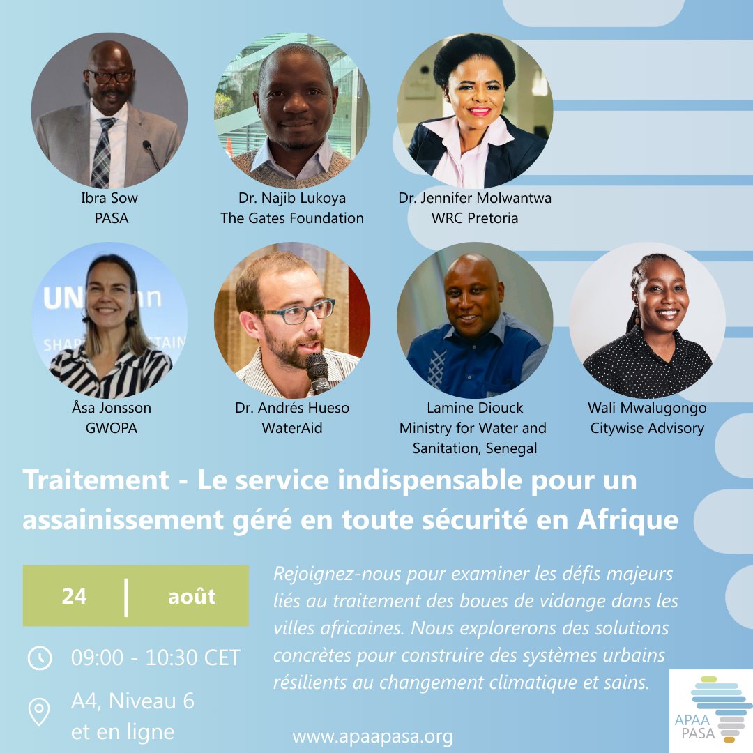 La semaine prochaine à la #WorldWaterWeek : des solutions concrètes pour la crise du traitement des boues d'égouts. L'objectif « 1 ville - 1 station » n'est pas seulement ambitieux, il est ESSENTIEL 🎯
#CriseSanitaire #AfriqueWASH #RésilienceClimatique #Stockholm