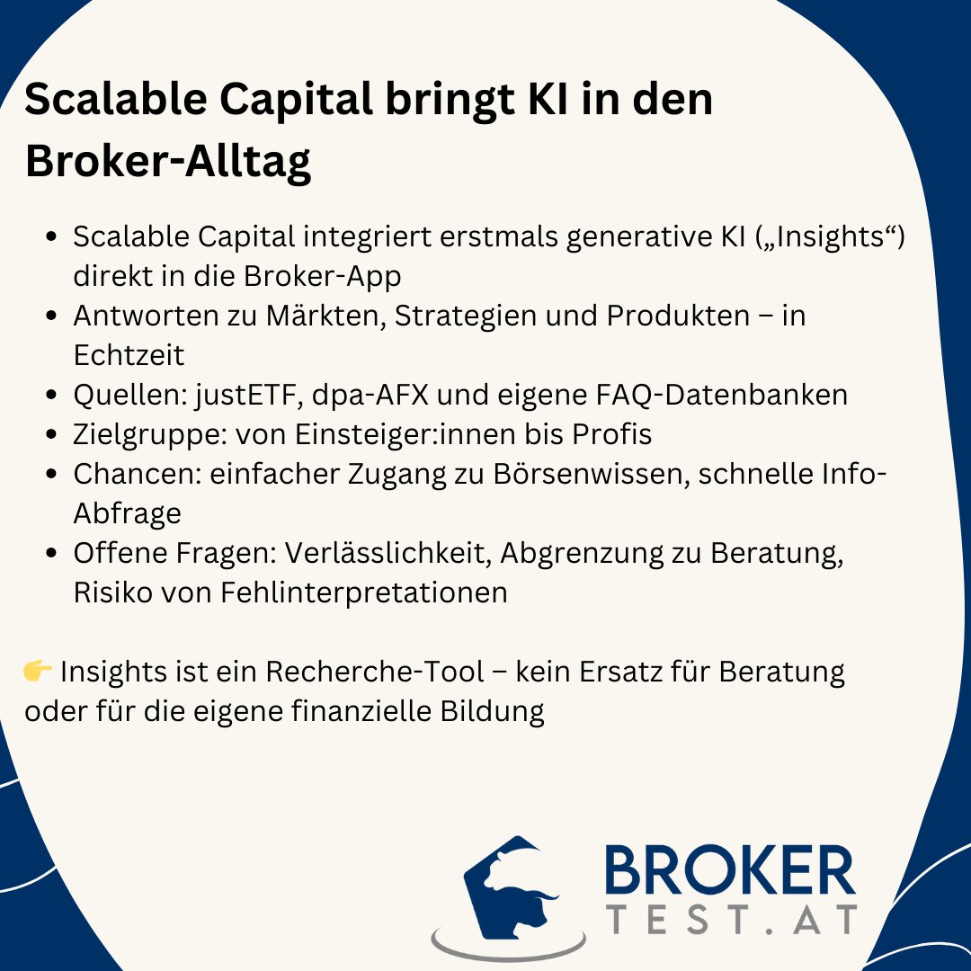 brokertest_at's tweet image. Scalable Capital bringt KI in den Broker-Alltag

👉 Insights ist ein Recherche-Tool – kein Ersatz für Beratung oder für die eigene finanzielle Bildung

broker-test.at/news/scalable-…

#scalable #insights #broker #investieren