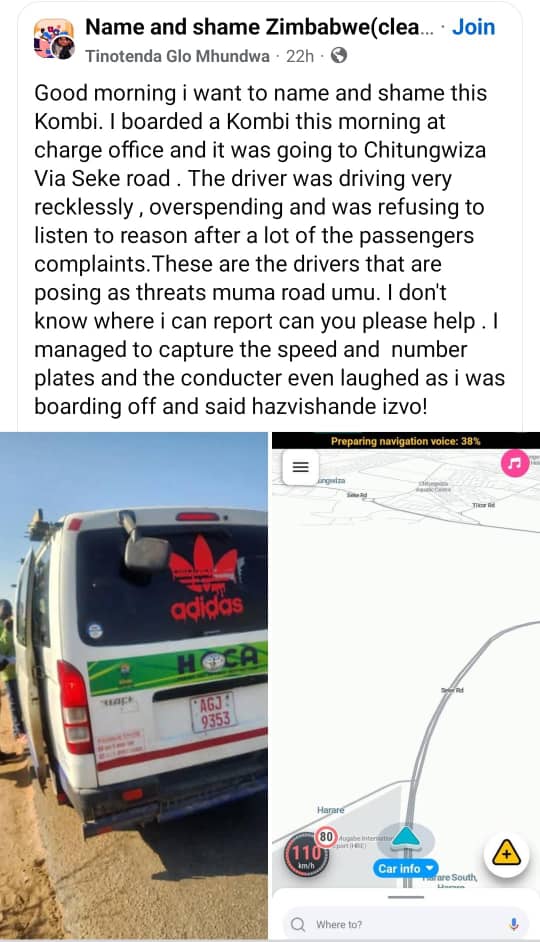 #SafedrivingCampaign - Distress call from a passenger

<a href="/PoliceZimbabwe/">Zimbabwe Republic Police</a>  <a href="/tscz1/">Traffic Safety Council Of Zimbabwe</a> 

Via - Name and shame Zimbabwe